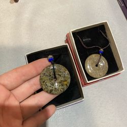 泰山石平安扣挂链