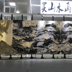 自然石画-山水画1