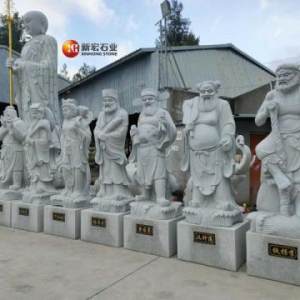 新宏石材-道教神仙福禄寿人物摆件