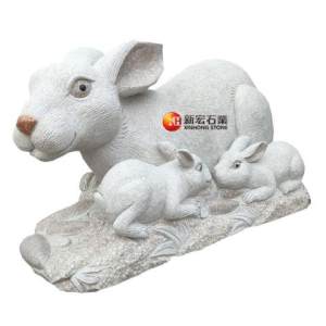 新宏石材-景观园林小区公园动物雕刻品雕塑摆件