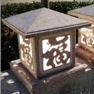 新宏石材-园林灯笼广场石灯笼